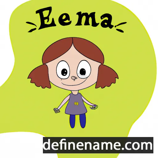 cartoon of the name Emelīna