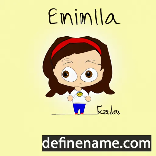 cartoon of the name Emiliána