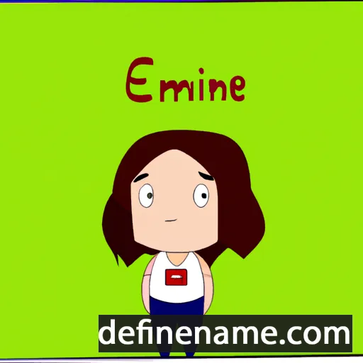 cartoon of the name Emine