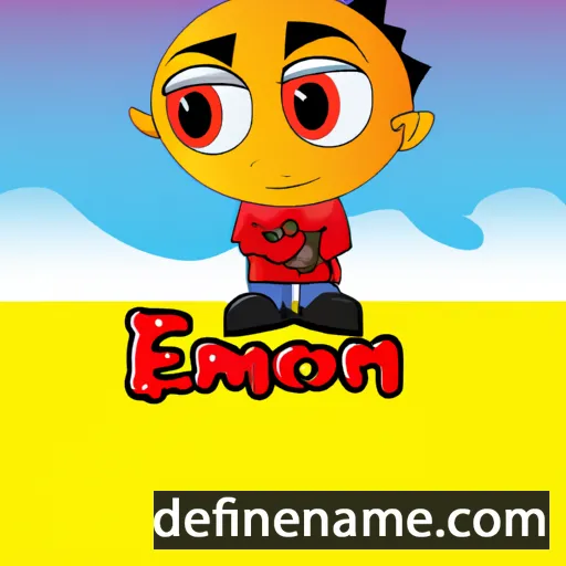 cartoon of the name Emoni