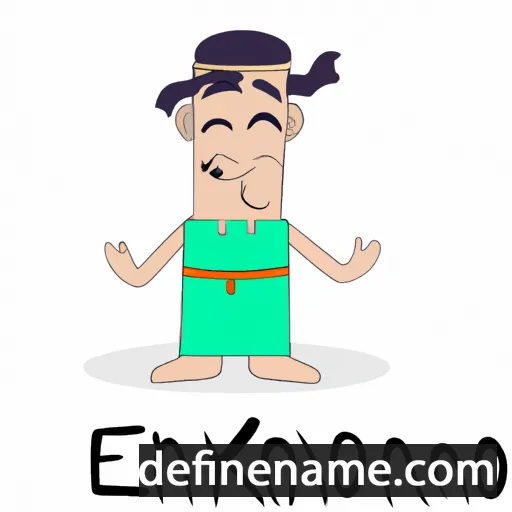 cartoon of the name Enkh-od