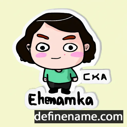 cartoon of the name Enkhmaa