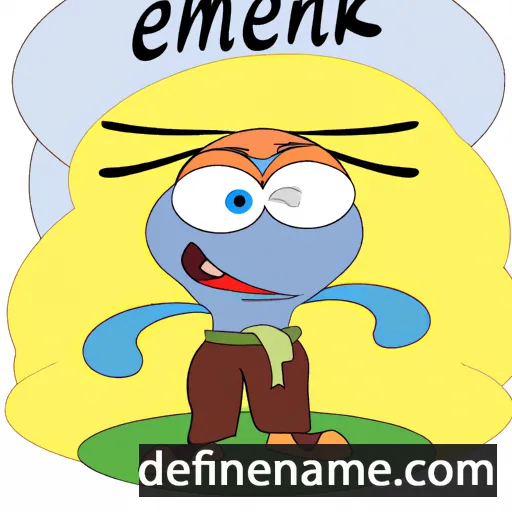 cartoon of the name Enkhmend