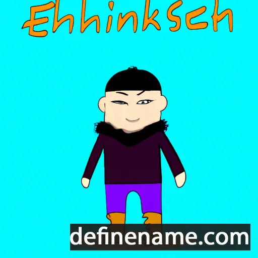 cartoon of the name Enkhsaikhan