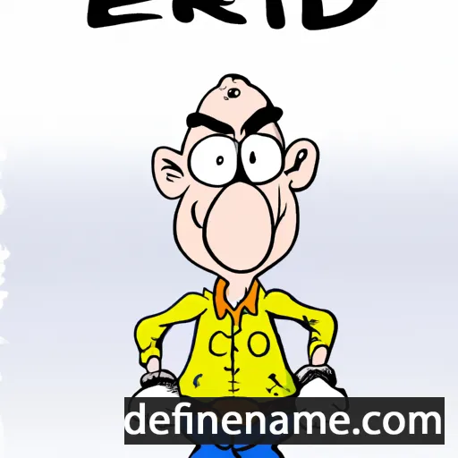 cartoon of the name Erdet