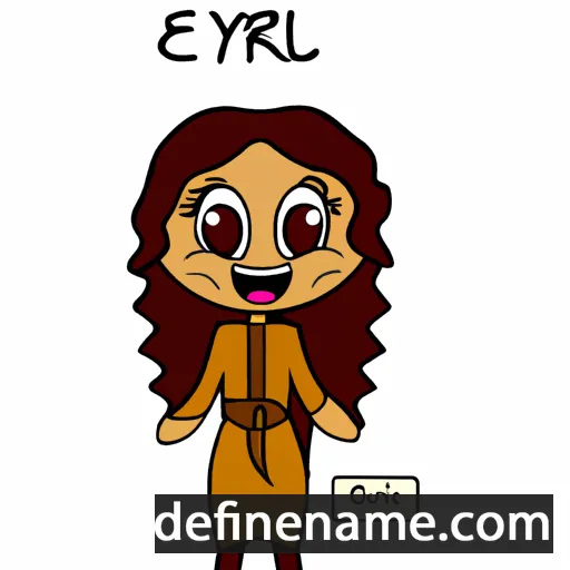 cartoon of the name Eriyel