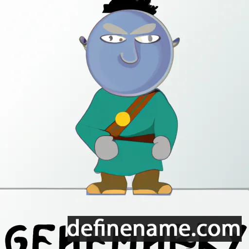 cartoon of the name Erkhembaatar