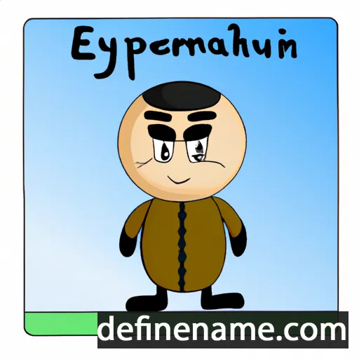 cartoon of the name Erkhembayar