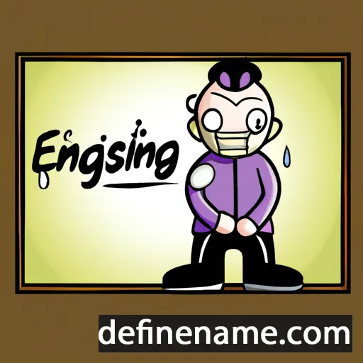 cartoon of the name Erlangganingsih