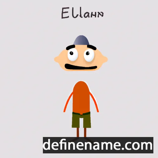 cartoon of the name 'Elnatan