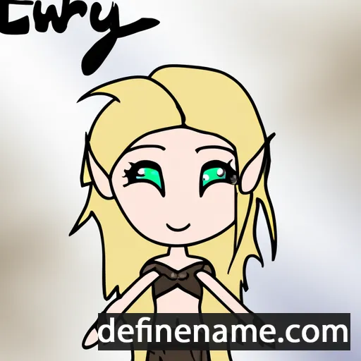 cartoon of the name Éowyn