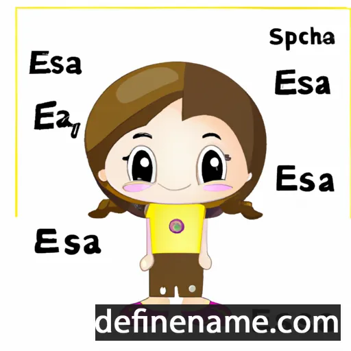 cartoon of the name Eesa