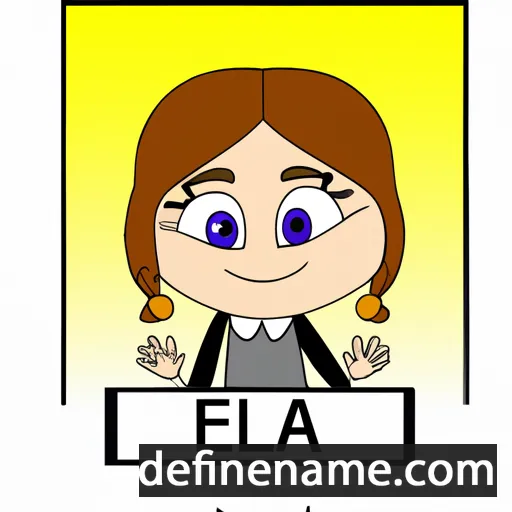 cartoon of the name Ela