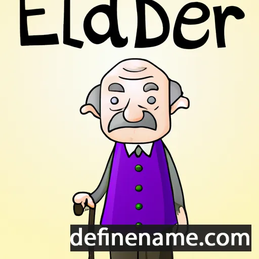 cartoon of the name Elder