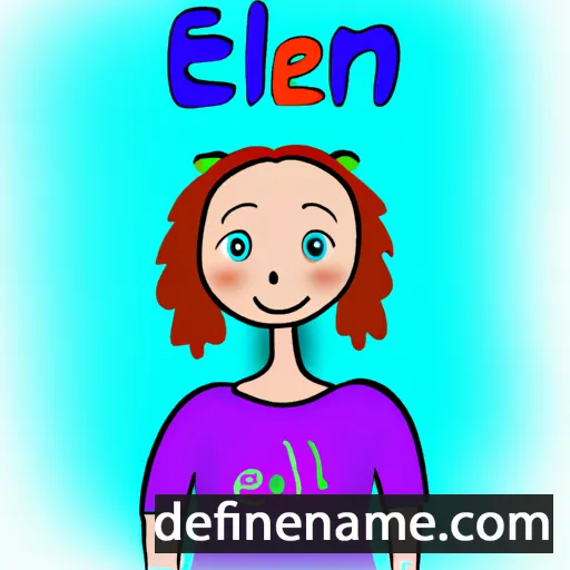 cartoon of the name Elen