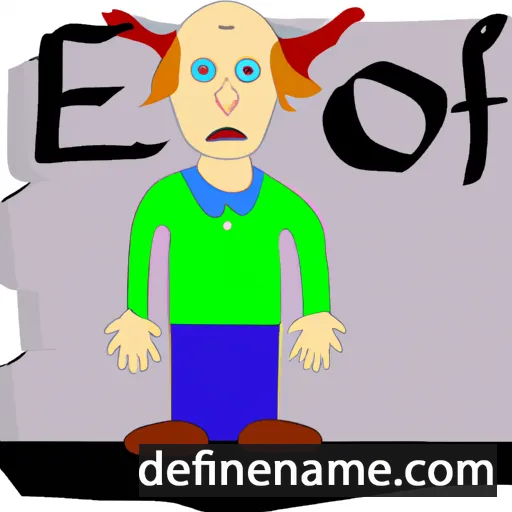 cartoon of the name Elof