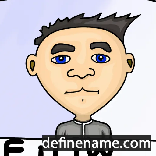 cartoon of the name Elwin