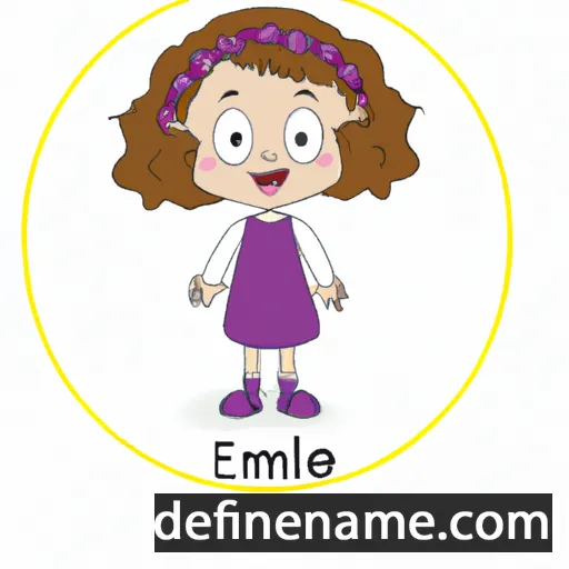 cartoon of the name Emelia