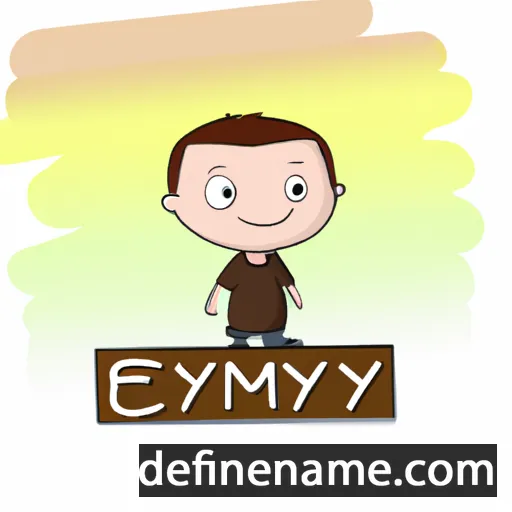 cartoon of the name Emlyn