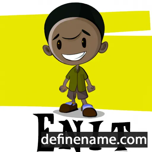 cartoon of the name Enitan