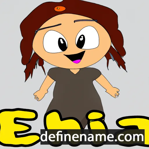 cartoon of the name Esha