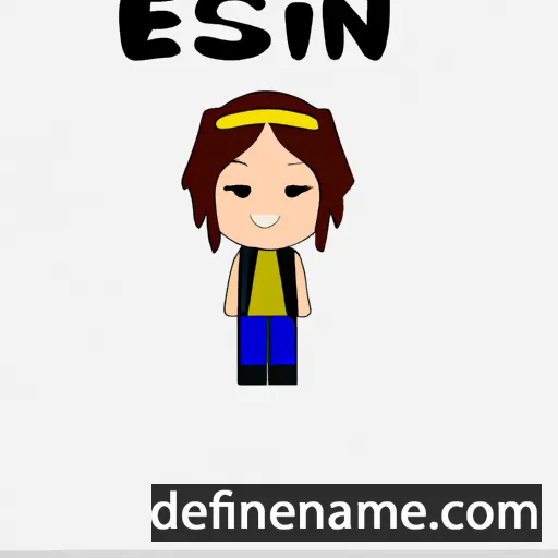 cartoon of the name Esin