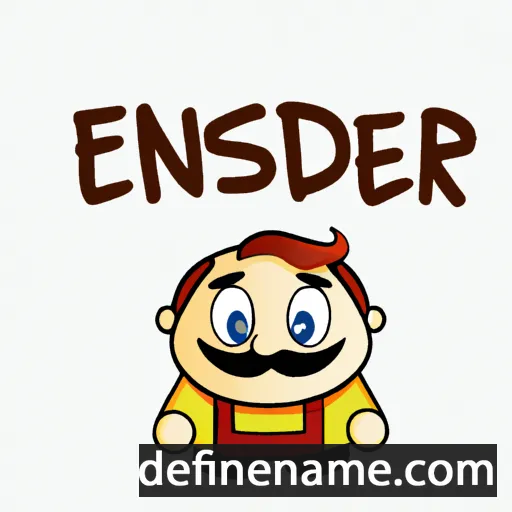 cartoon of the name Eskender