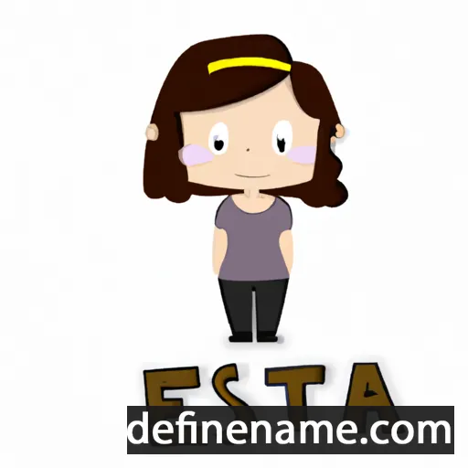 cartoon of the name Esta