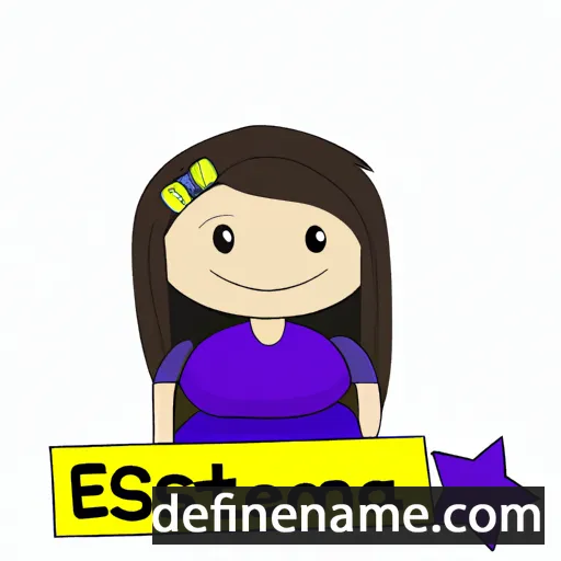 cartoon of the name Estefânia