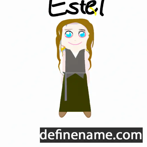 cartoon of the name Estel