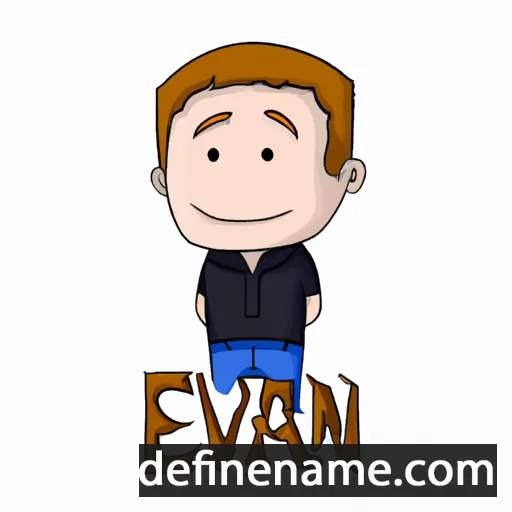 cartoon of the name Evan