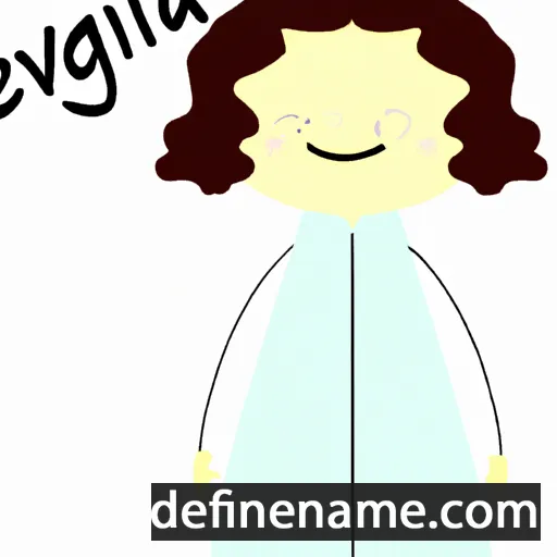 cartoon of the name Evangelia