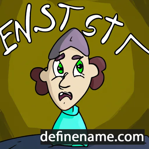 cartoon of the name Ernesti