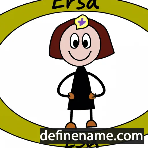 cartoon of the name Ersa