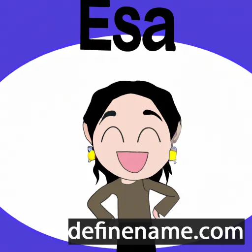 cartoon of the name Esah