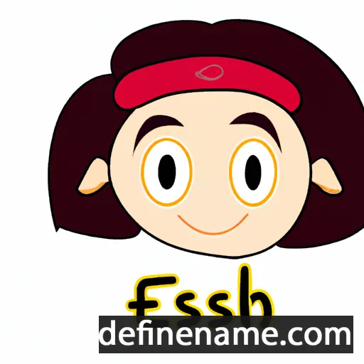 cartoon of the name Eshah