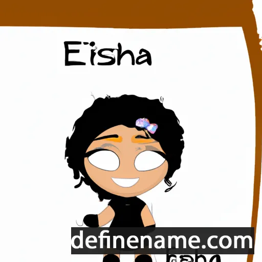 cartoon of the name Eshana