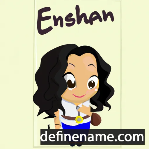 cartoon of the name Eshani