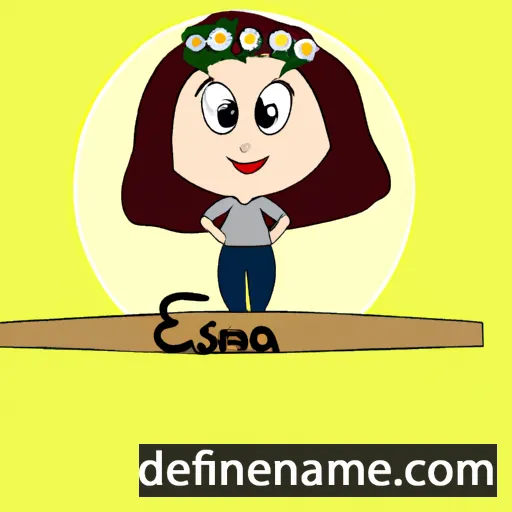 cartoon of the name Esmina