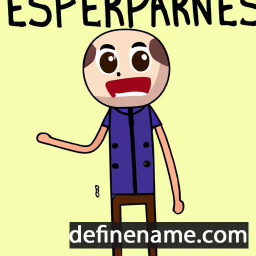 cartoon of the name Esperañs