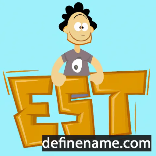 cartoon of the name Est