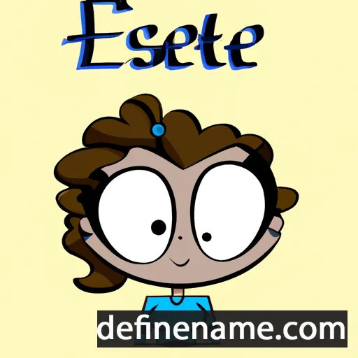 cartoon of the name Estèfe