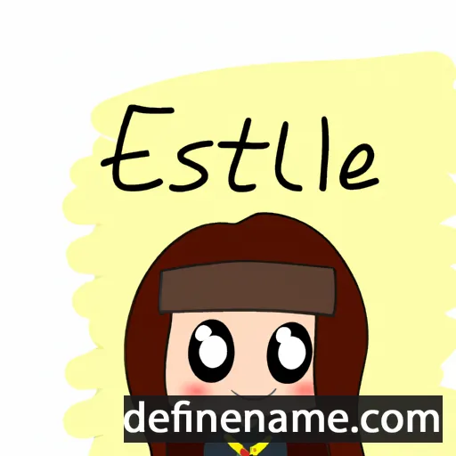 cartoon of the name Estèle