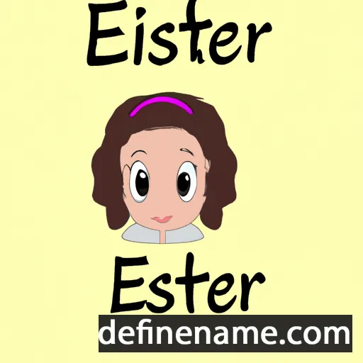 cartoon of the name Estère