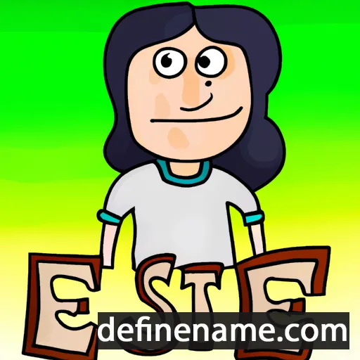 cartoon of the name Este