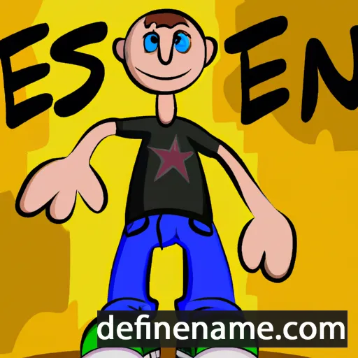 cartoon of the name Esten