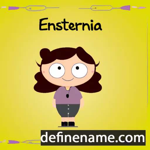 cartoon of the name Esterina