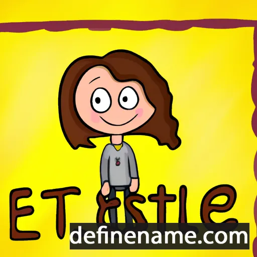 cartoon of the name Estie