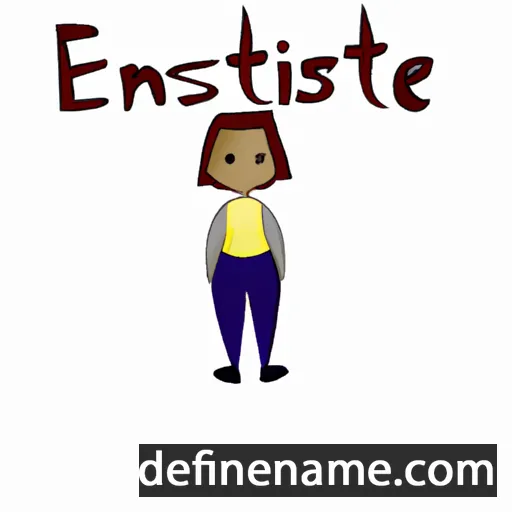 cartoon of the name Estine