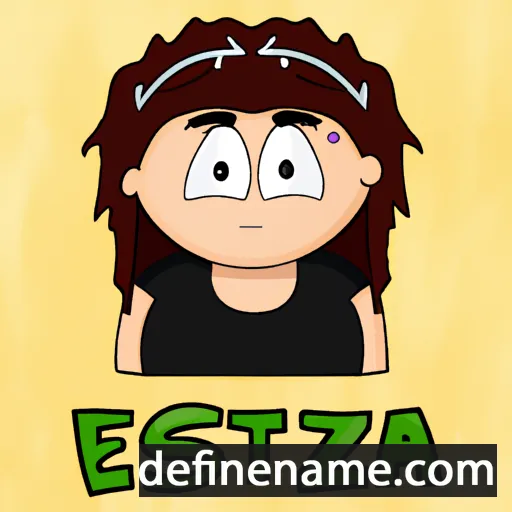 cartoon of the name Eszténa